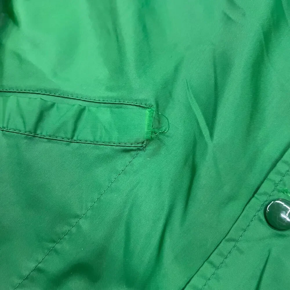 True Vintage Swingster TX Trojan Seed Corn Jacket Windbreaker Coaches Snap Up L